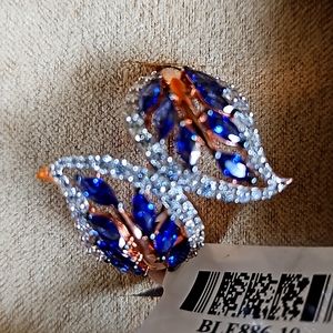 Tanzanite & white diamond stimulants rose ring